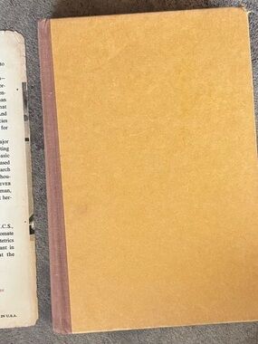 Hardcover Book with Mustard Cover and Brown Spine